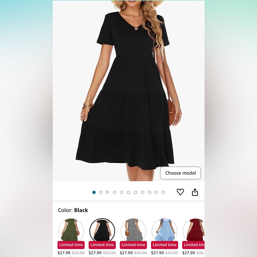 Black casual dress